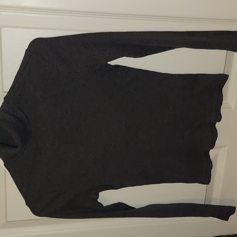 Express‎ Ribbed Gray Turtleneck Long Sleeves Knit Stretch Size Small